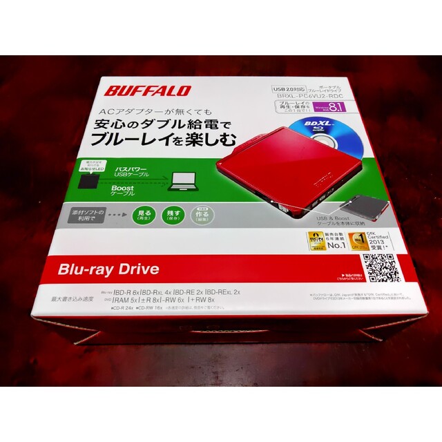 Buffalo　外付け　BDドライブ　BRXL-PC6VU2-RDC