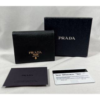 プラダ(PRADA)の新品未使用PRADA サフィアーノ 1MV204 ブラック プラダ財布(財布)