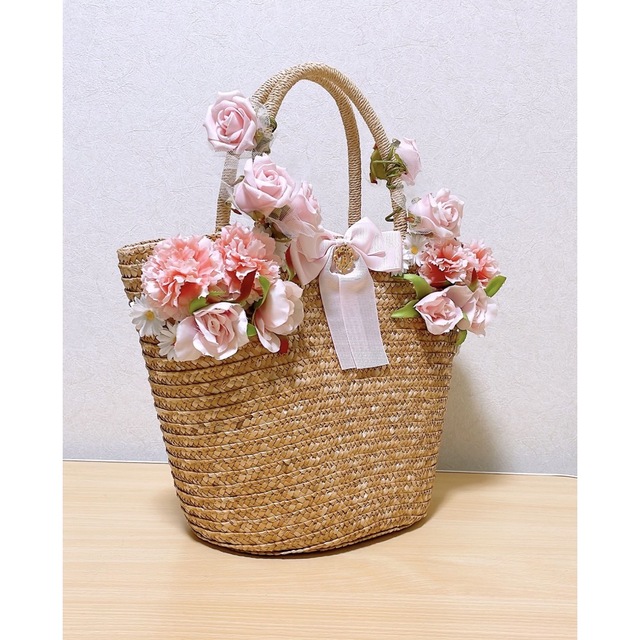 BABY,THE STARS SHINE BRIGHT(ベイビーザスターズシャインブライト)のLe bouquet かごBag 本日削除 レディースのバッグ(かごバッグ/ストローバッグ)の商品写真