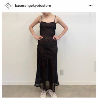 エディットフォールル(EDIT.FOR LULU)の☆新品・未使用☆ BASERANGE  リネンワンピース　ブラック　XS(ロングワンピース/マキシワンピース)