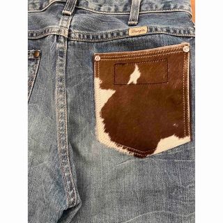 ラングラー(Wrangler)のラングラー　カウ柄　牛柄　牛革　デニム(デニム/ジーンズ)