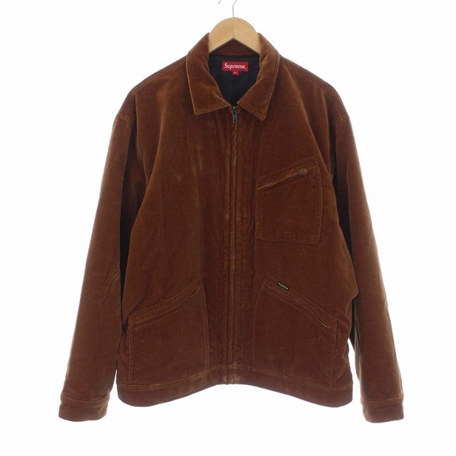 Supreme(シュプリーム)のSUPREME 20AW Velvet Work Jacket XL 茶 メンズのジャケット/アウター(ブルゾン)の商品写真