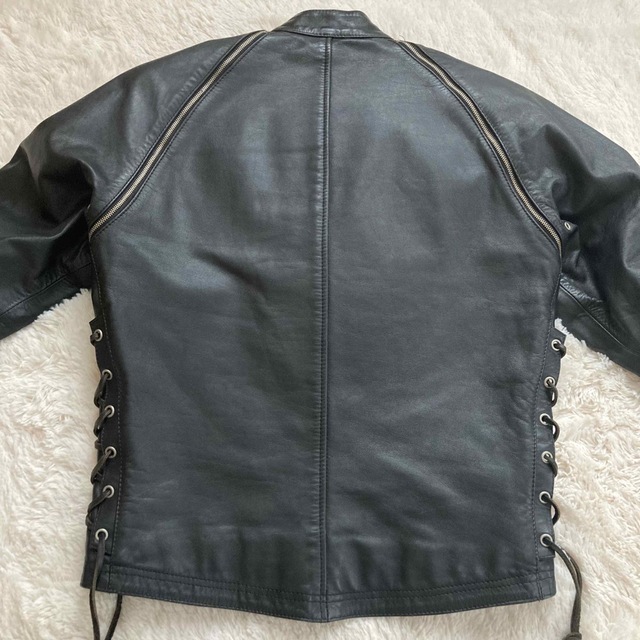 安全 KADOYA レーシングジャケット シングルライダースジャケット 合皮
