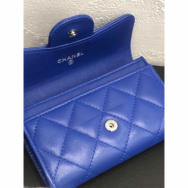 CHANEL☆マトラッセコインケース/ブルー | capacitasalud.com