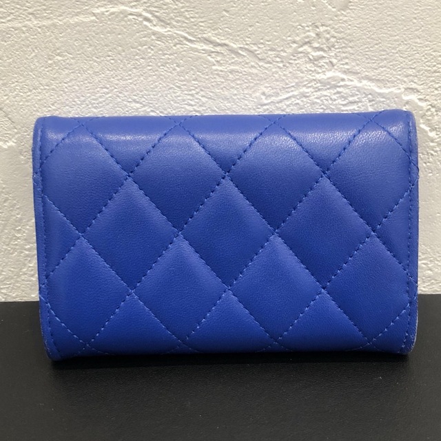 CHANEL☆マトラッセコインケース/ブルー | capacitasalud.com