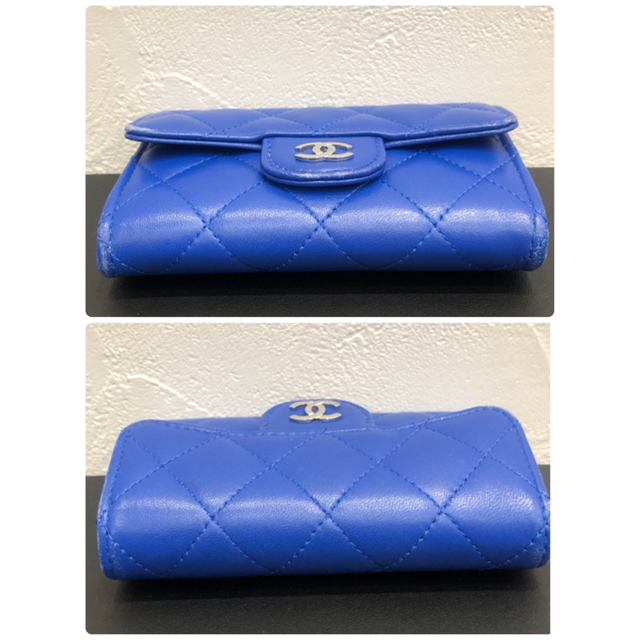 CHANEL☆マトラッセコインケース/ブルー | capacitasalud.com