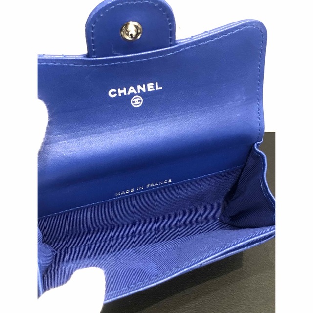 CHANEL☆マトラッセコインケース/ブルー | capacitasalud.com