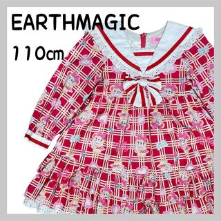 アースマジック(EARTHMAGIC)のチェックマフィー総柄ワンピース(ワンピース)