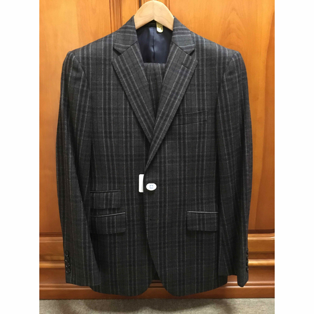 ケント＆カーウェン スーツ 英国生地 日本製 白洋舎ローヤルクリーニング済31cm裾幅