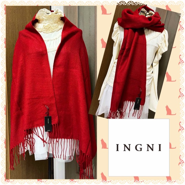 INGNI(イング)のイング★INGNI★新品タグ付き★大判マフラー★ふわふわストール レディースのファッション小物(マフラー/ショール)の商品写真