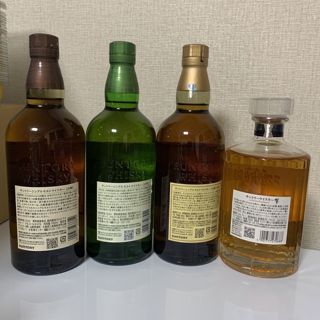 山崎12年   山崎NV  白州NV  響JH  4本セット 食品/飲料/酒の酒(ウイスキー)の商品写真