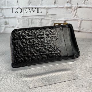 ロエベ LOEWE リピート アナグラム ミニ財布 カードケース ブラック