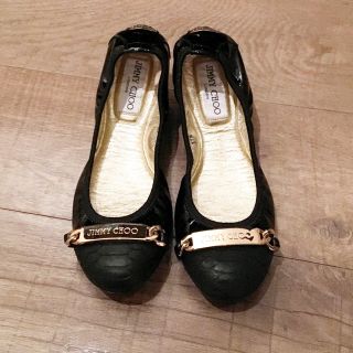 ジミーチュウ(JIMMY CHOO)のJimmy Choo★バレエシューズ 美品 ブラック(バレエシューズ)