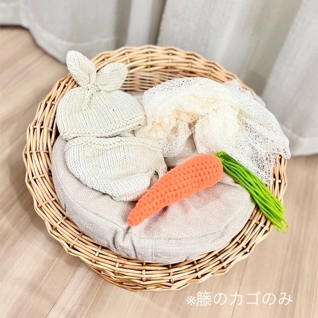 （専用）newborn photo - rattan basket - キッズ/ベビー/マタニティのキッズ/ベビー/マタニティ その他(その他)の商品写真