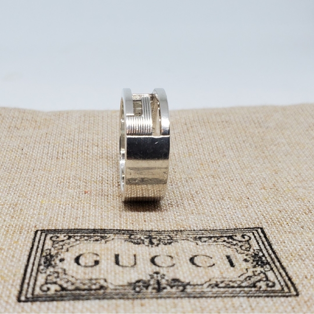 Gucci(グッチ)の【 廃盤 中古品】グッチ 指輪 ブランデッドレギュラー Gリング メンズのアクセサリー(リング(指輪))の商品写真