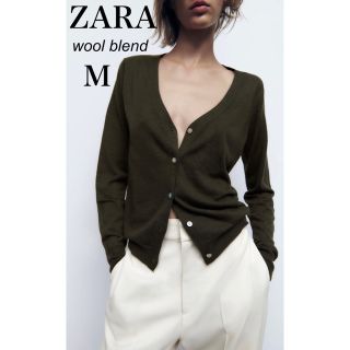 匿名配送　新品　ZARA ジャガード織　シフォン　ビジューボタン　ブラウス