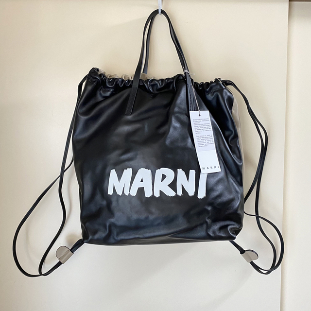 美品 マルニ MARNI バッグ GUSSET ガゼット ハンドバッグ カーフレザー 本革 カバン 鞄 レディース イタリア製 イエロー/ブラック