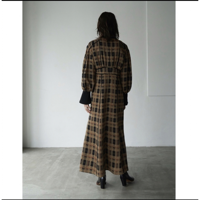 CLANE(クラネ)のCLANE CHECK PIPING ONE PIECE レディースのワンピース(ロングワンピース/マキシワンピース)の商品写真