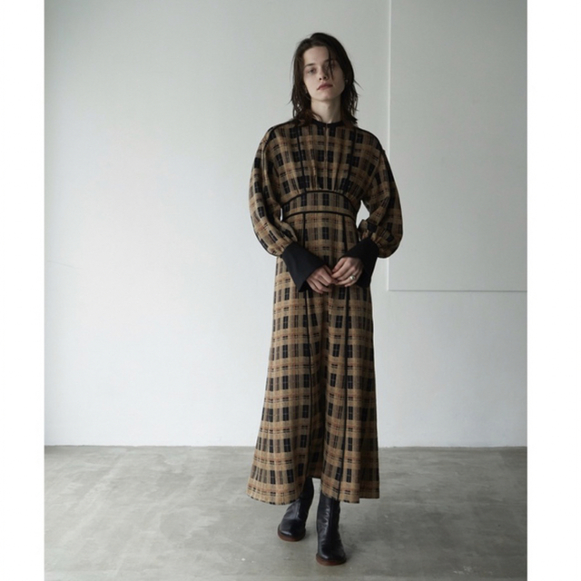 CLANE(クラネ)のCLANE CHECK PIPING ONE PIECE レディースのワンピース(ロングワンピース/マキシワンピース)の商品写真