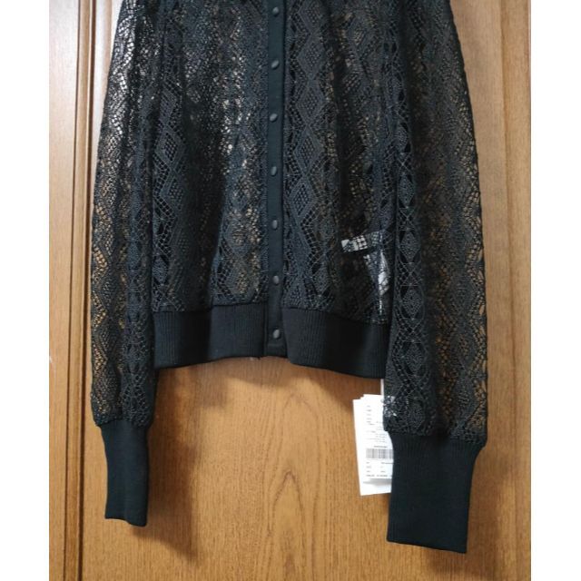 トップス新品 AMERI LACE POLO SHIRT 正規品 ブラックレディース