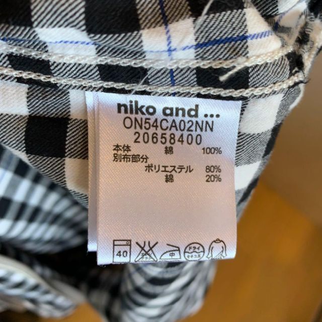 niko and...(ニコアンド)のniko and.. ニコアンド チェックシャツ サイズ2 レディースのトップス(シャツ/ブラウス(半袖/袖なし))の商品写真