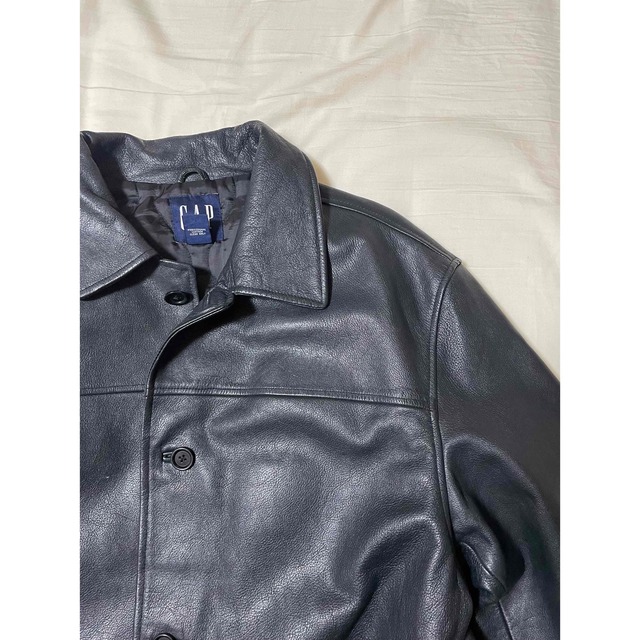 GAP - OLD GAP レザーカーコート ジャケット 黒 オールドギャップ
