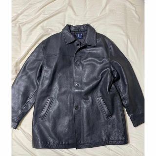 GAP - OLD GAP レザーカーコート ジャケット 黒 オールドギャップ