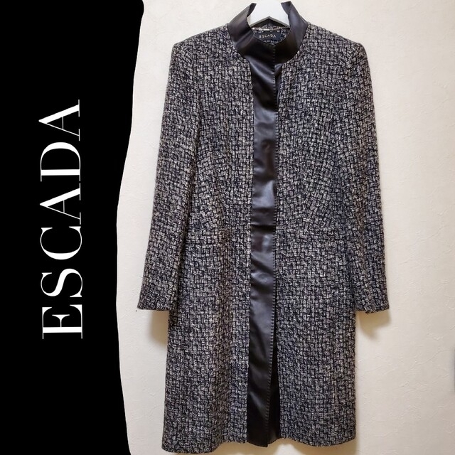 ESCADA✦肩パット入りのツイードジャケットコートジャケット/アウター