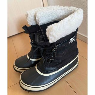 ソレル(SOREL)の【1/15値下げ】ソレル SOREL ブーツ 24 ブラック ホワイト(レインブーツ/長靴)