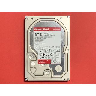 【使用時間極小】3.5インチ8TB HDD ウエスタンデジタルWD80EFAX (PC周辺機器)