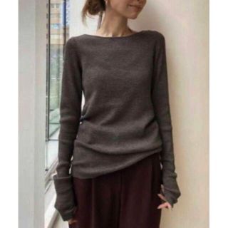 アパルトモンドゥーズィエムクラス(L'Appartement DEUXIEME CLASSE)のアパルトモンドゥーズィエムクラス ボートネック RIB KNIT リブニット(ニット/セーター)