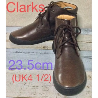 クラークス(Clarks)のClarks 本革ショートブーツ ダークブラウン 23.5cm(ブーツ)