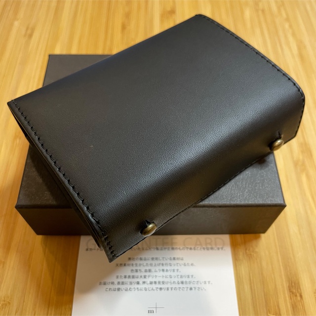 m+(エムピウ)の【新品】m＋ エムピウ ミッレフォッリエP25 Black ブラック メンズのファッション小物(折り財布)の商品写真