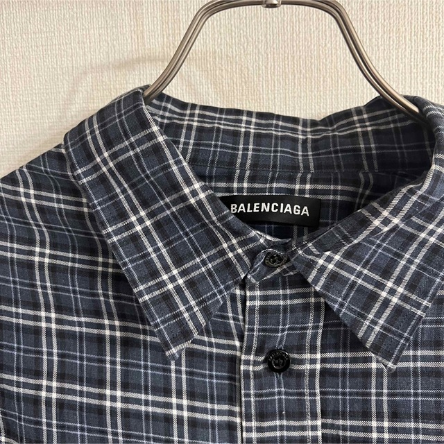 正規 BALENCIAGA バレンシアガ Check Shirts シャツ