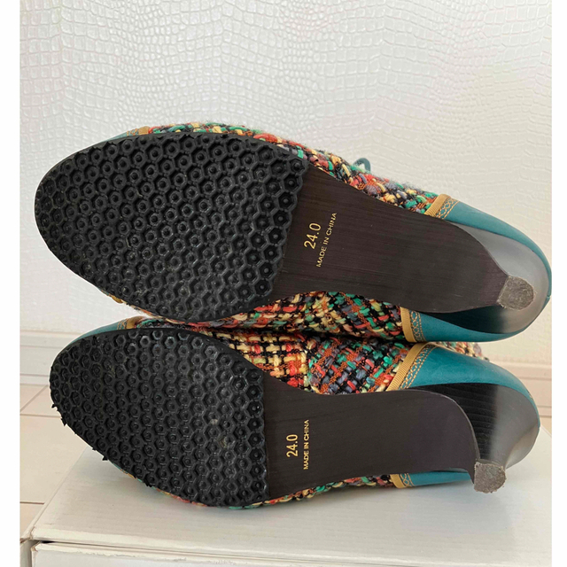 COCUE(コキュ)のツィードショートブーツ レディースの靴/シューズ(ブーツ)の商品写真