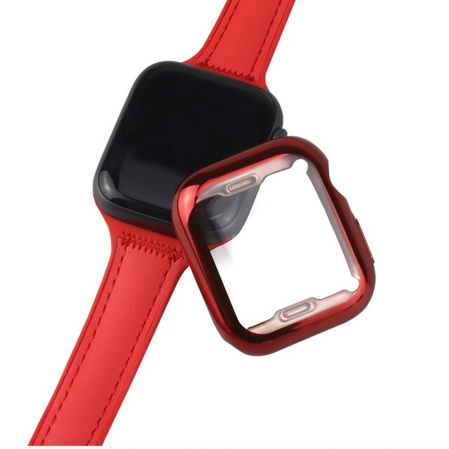 ★セール★ Apple Watch 40mm 表面側面カバー レッド 赤 スマホ/家電/カメラのスマホアクセサリー(モバイルケース/カバー)の商品写真