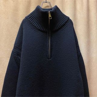 ダンヒル(Dunhill)のDunhill 19AW ハーフジップローゲージニット イタリア製 チャンキー(ニット/セーター)