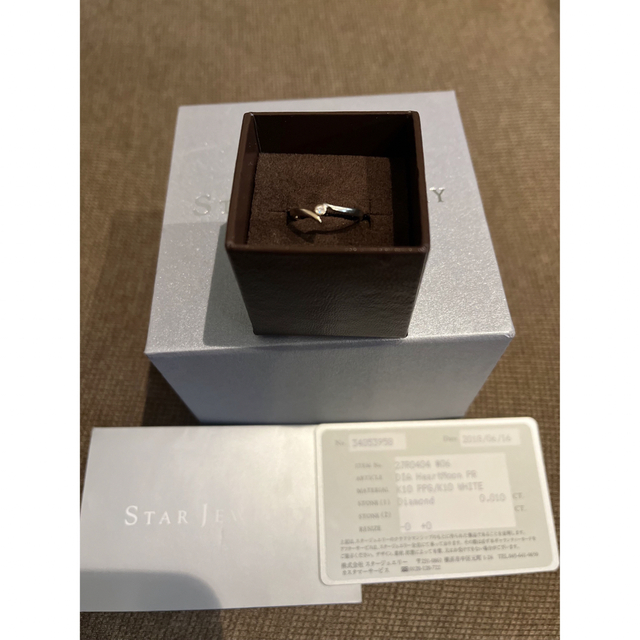 STAR JEWELRY(スタージュエリー)のスタージュエリー　ピンキーリング　ダイヤモンド　コンビ　 K10 レディースのアクセサリー(リング(指輪))の商品写真