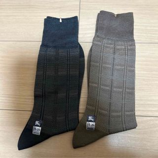 バーバリー(BURBERRY)の【新品】バーバリー  ★ バーバリー チェック柄　ソックス　2足組　ビジネス(ソックス)