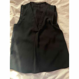 ザラ(ZARA)のZARA ブラックトップス XS(カットソー(半袖/袖なし))