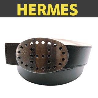 エルメス(Hermes)の【人気】エルメス  HERMES エブリンベルト ブラック×シルバー金具(ベルト)