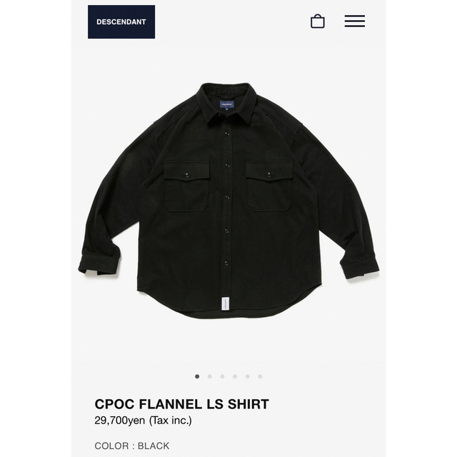 DESCENDANT(ディセンダント)のDESCENDANT / CPOC FLANNEL LS SHIRT メンズのトップス(シャツ)の商品写真