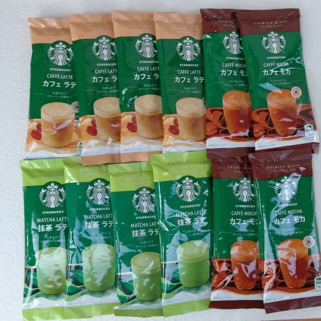 Starbucks(スターバックス)のスターバックス　プレミアムミックス　カフェラテ　カフェモカ　抹茶ラテ 食品/飲料/酒の飲料(その他)の商品写真