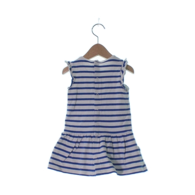 PETIT BATEAU(プチバトー)のPETIT BATEAU ワンピース（その他） 86 白x青(ボーダー) 【古着】【中古】 キッズ/ベビー/マタニティのキッズ服女の子用(90cm~)(ワンピース)の商品写真