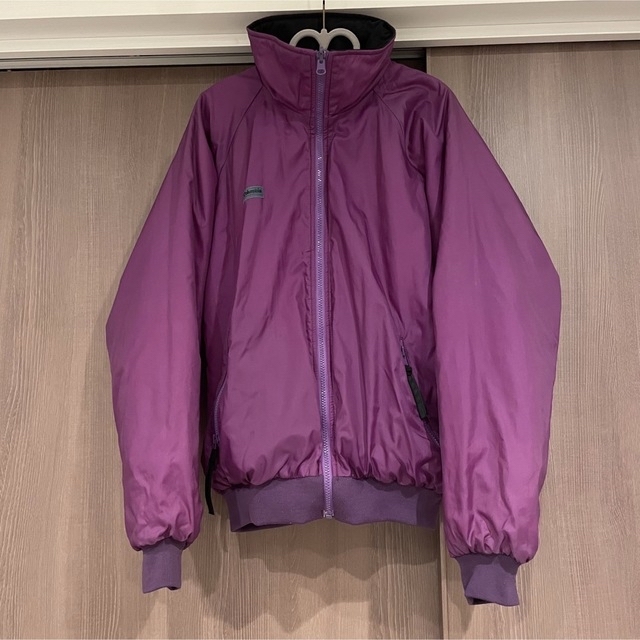 【USED】90's Columbia ナイロンジャケット 黒 紫