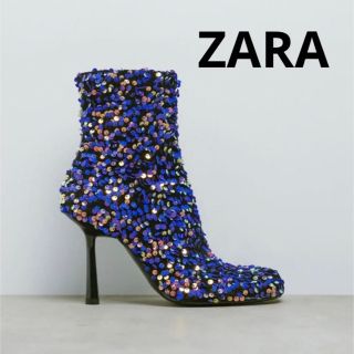 ザラ(ZARA)のZARA スパンコール　ブーツ(ブーツ)