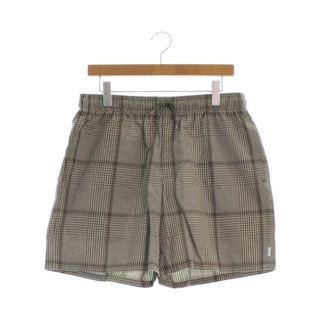 ダブルタップス(W)taps)のWTAPS ダブルタップス ショートパンツ 3(L位) 茶(チェック) 【古着】【中古】(ショートパンツ)