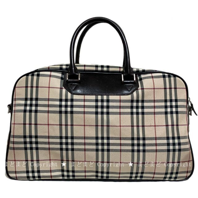 BURBERRY(バーバリー)のバーバリー 大容量 ショルダーストラップ付 2WAY チェック ボストンバッグ メンズのバッグ(ボストンバッグ)の商品写真