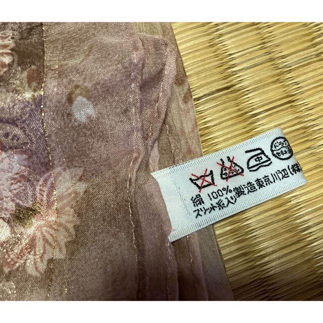 LANCETTI ランチェッティ シルク 大判スカーフ 薔薇 レディースのファッション小物(バンダナ/スカーフ)の商品写真