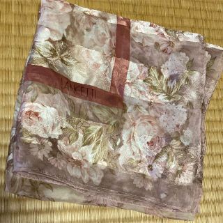 LANCETTI ランチェッティ シルク 大判スカーフ 薔薇(バンダナ/スカーフ)